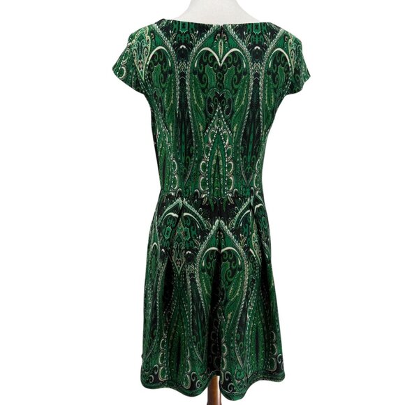 Green Paisley Dress By Dress Barn Established 1962 Size S - Picture 2 of 10